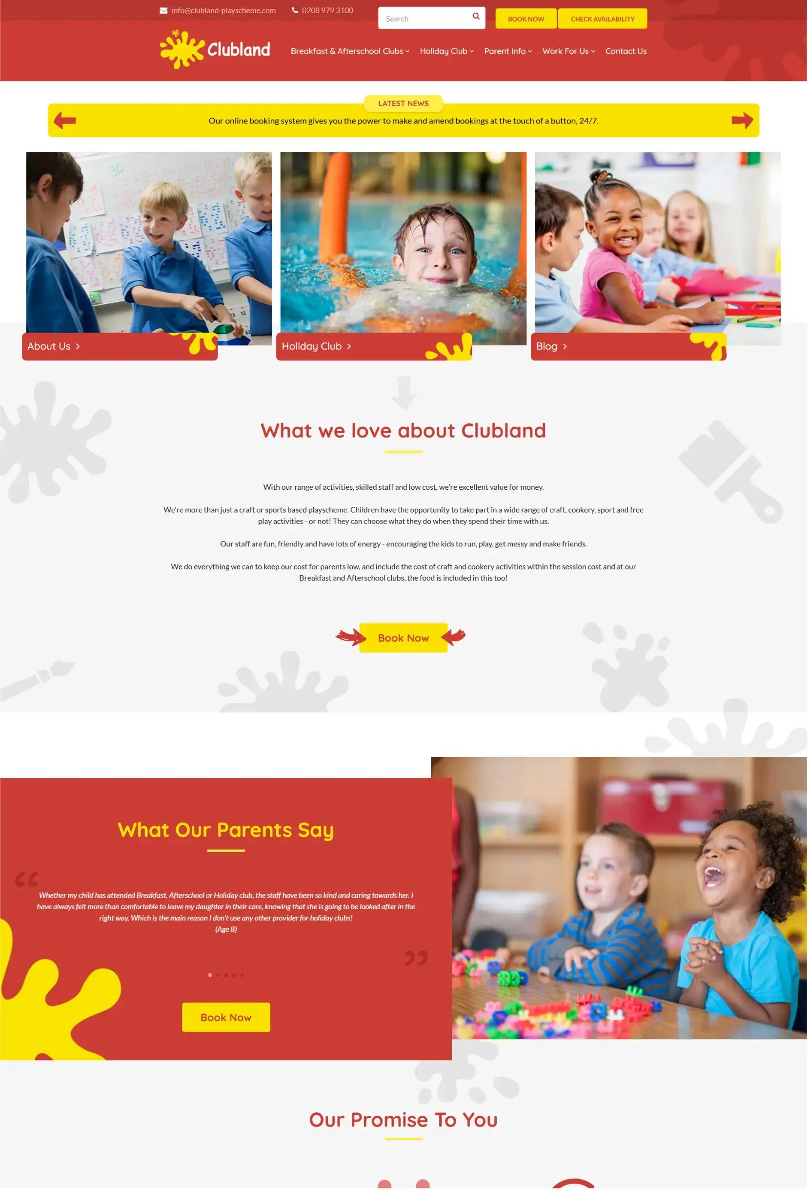 JDR website design for the Childcare industry